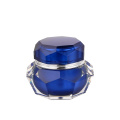 Royal Blue Octagonal 50 ml 50g Luxury Acrylic Gemstone Clear Empty Cosmetic Jar Scrub Pot